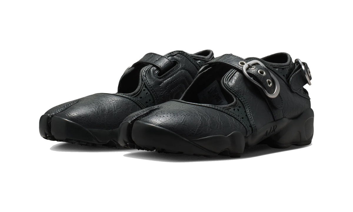 Overkicks - Nike Air Rift Leather Anthracite Metallic Silver (Womens) (IR5863-060) - vista trasera