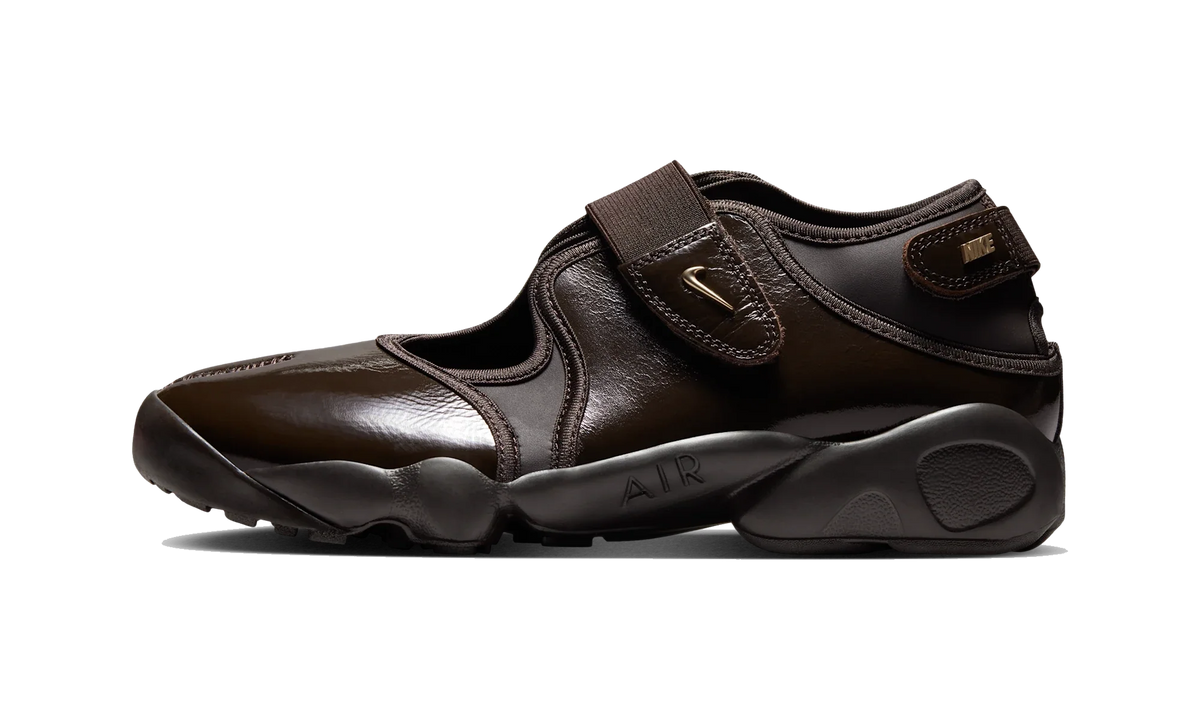 Overkicks - Nike Air Rift Velvet Brown Gold (Womens) (IB8954-200) - vista lateral