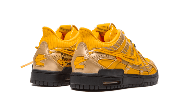 Overkicks - Nike Air Rubber Dunk Off-White University Gold (CU6015-700) - par completo