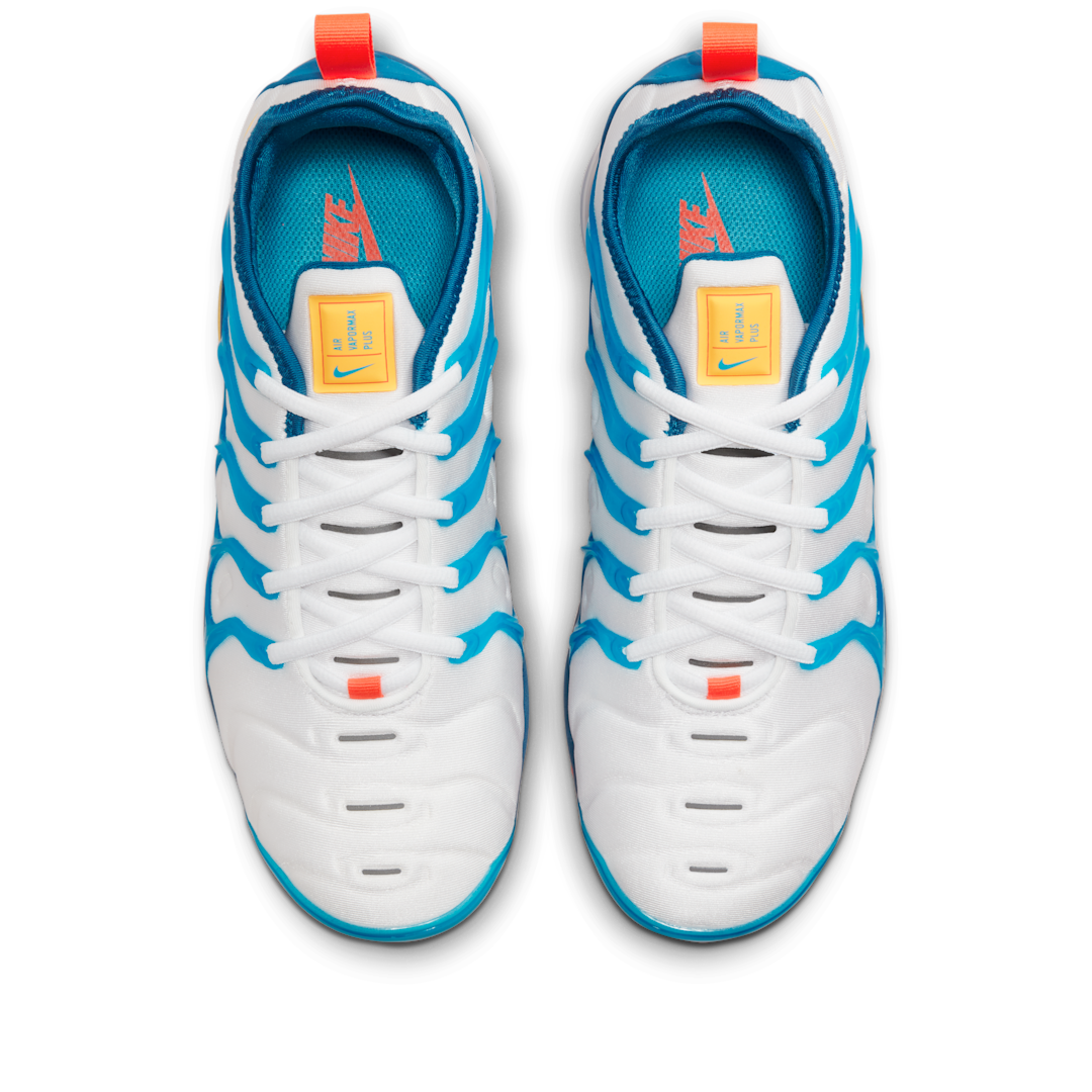 Overkicks - Nike Air VaporMax Plus White Citron Pulse Industrial Blue (FJ3999-100) - par completo