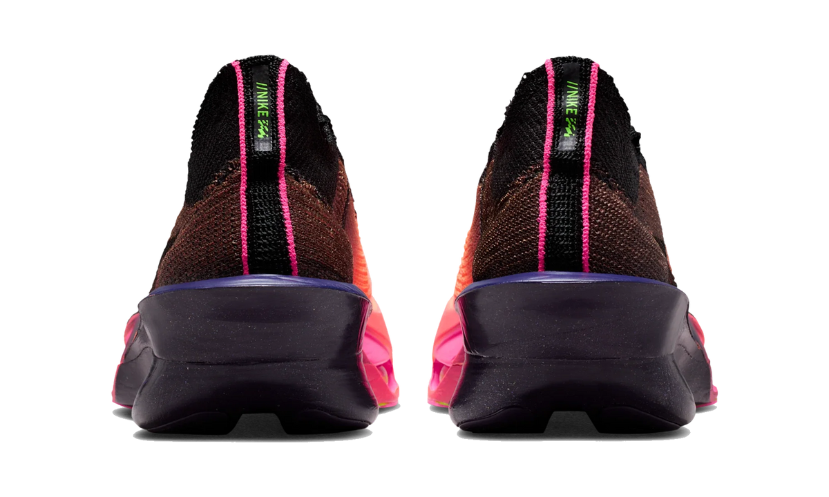 Overkicks - Nike Air Zoom Alphafly Next% 3 Glam Orange Pulse Purple Dynasty (IO9573-800) - detalle talon