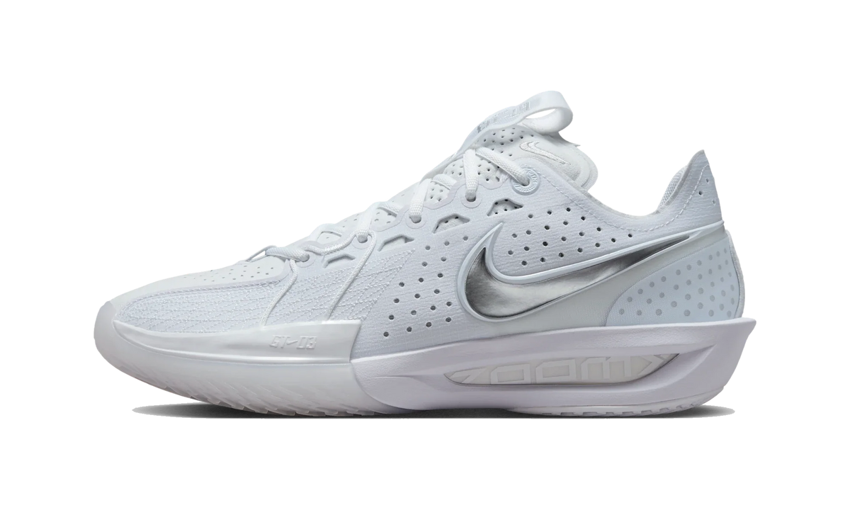 Overkicks - Nike Air Zoom GT Cut 3 TB White Metallic Silver (IB4458-100) - vista lateral