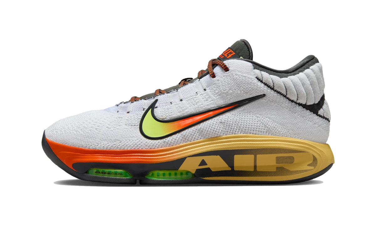 Overkicks - Nike Air Zoom GT Hustle 3 Big Air White Safety Orange (FV5953-101) - vista lateral