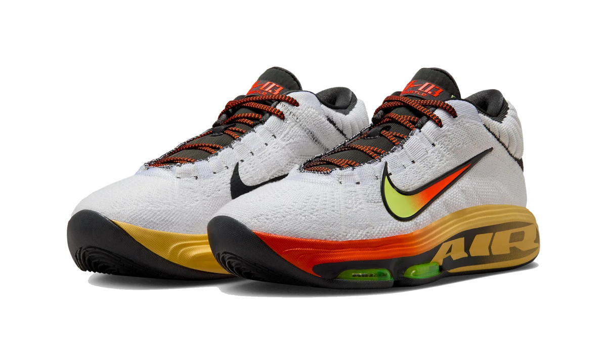 Overkicks - Nike Air Zoom GT Hustle 3 Big Air White Safety Orange (FV5953-101) - vista trasera