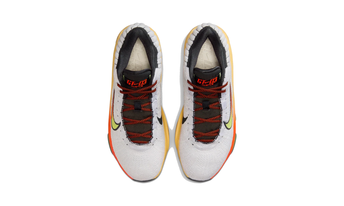 Overkicks - Nike Air Zoom GT Hustle 3 Big Air White Safety Orange (FV5953-101) - vista superior