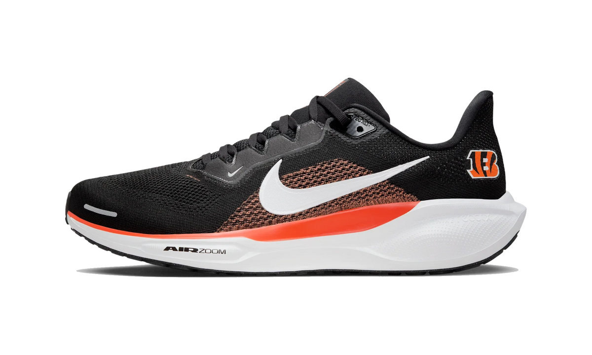 Overkicks - Nike Air Zoom Pegasus 41 Cincinnati Bengals (2025) (IB3189-001) - vista lateral