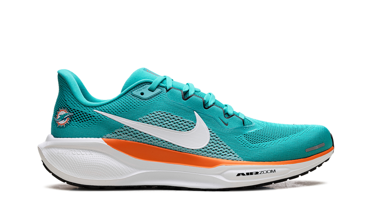 Overkicks - Nike Air Zoom Pegasus 41 Miami Dolphins (2025) (IB3200-300) - detalle talon