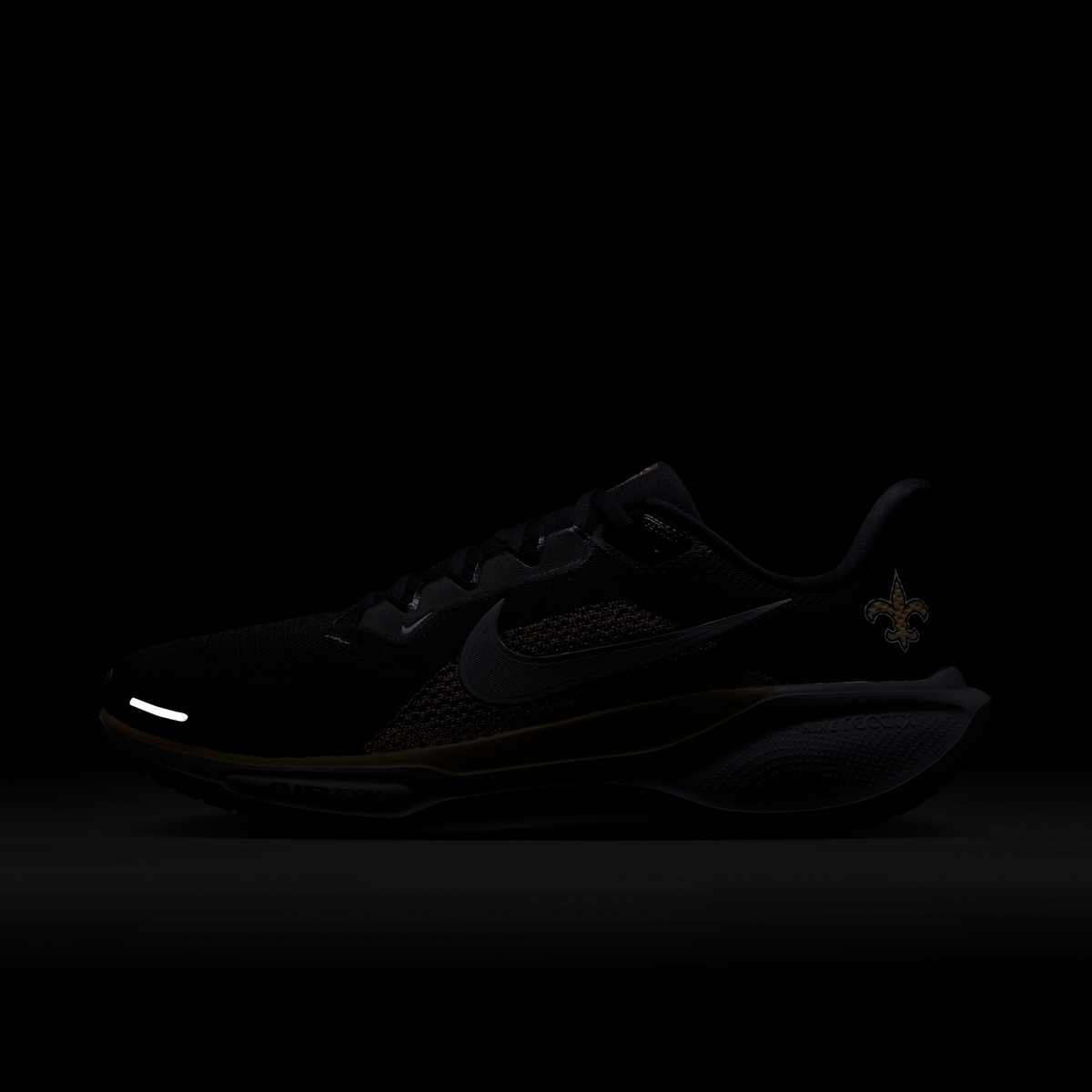 Overkicks - Nike Air Zoom Pegasus 41 New Orleans Saints (2025) (IB3212-001) - detalle