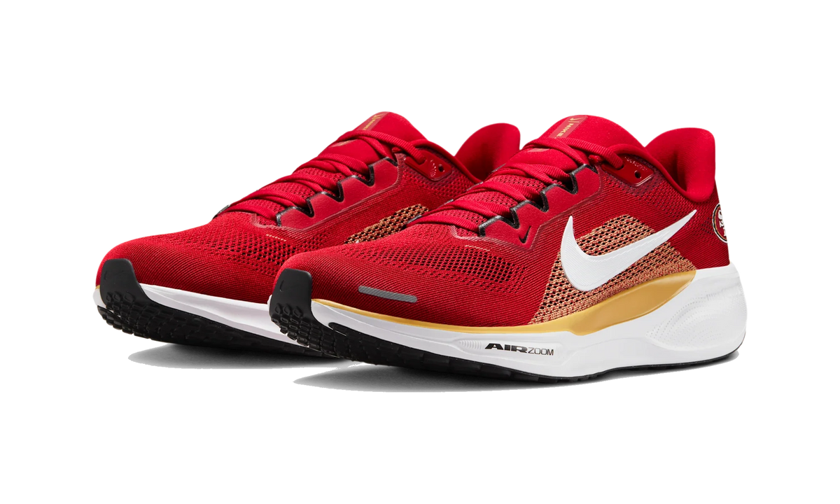Overkicks - Nike Air Zoom Pegasus 41 San Francisco 49ers (2025) (IB3186-600) - vista trasera