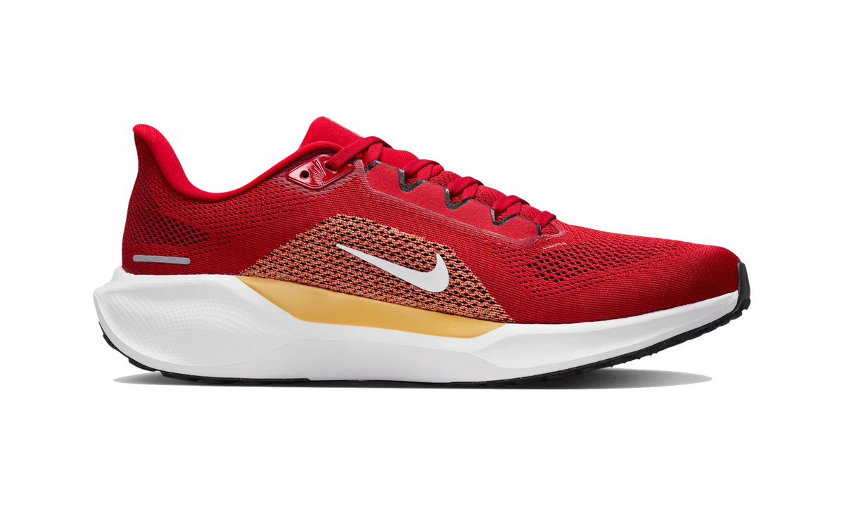 Overkicks - Nike Air Zoom Pegasus 41 San Francisco 49ers (2025) (IB3186-600) - detalle suela