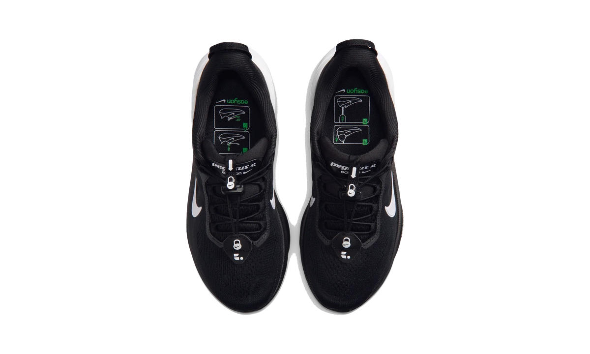 Overkicks - Nike Air Zoom Pegasus 42 EasyOn Black White (Womens) (IH1850-001) - vista superior