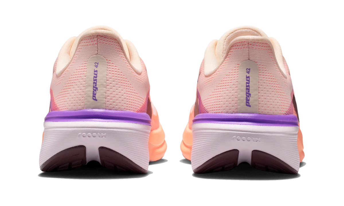 Overkicks - Nike Air Zoom Pegasus 42 Orange Pulse Bright Violet (Womens) (IB1881-113) - detalle talon