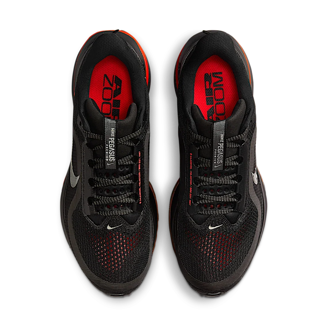 Overkicks - Nike Air Zoom Pegasus Premium Black Bright Crimson (Womens) (HQ2593-003) - par completo