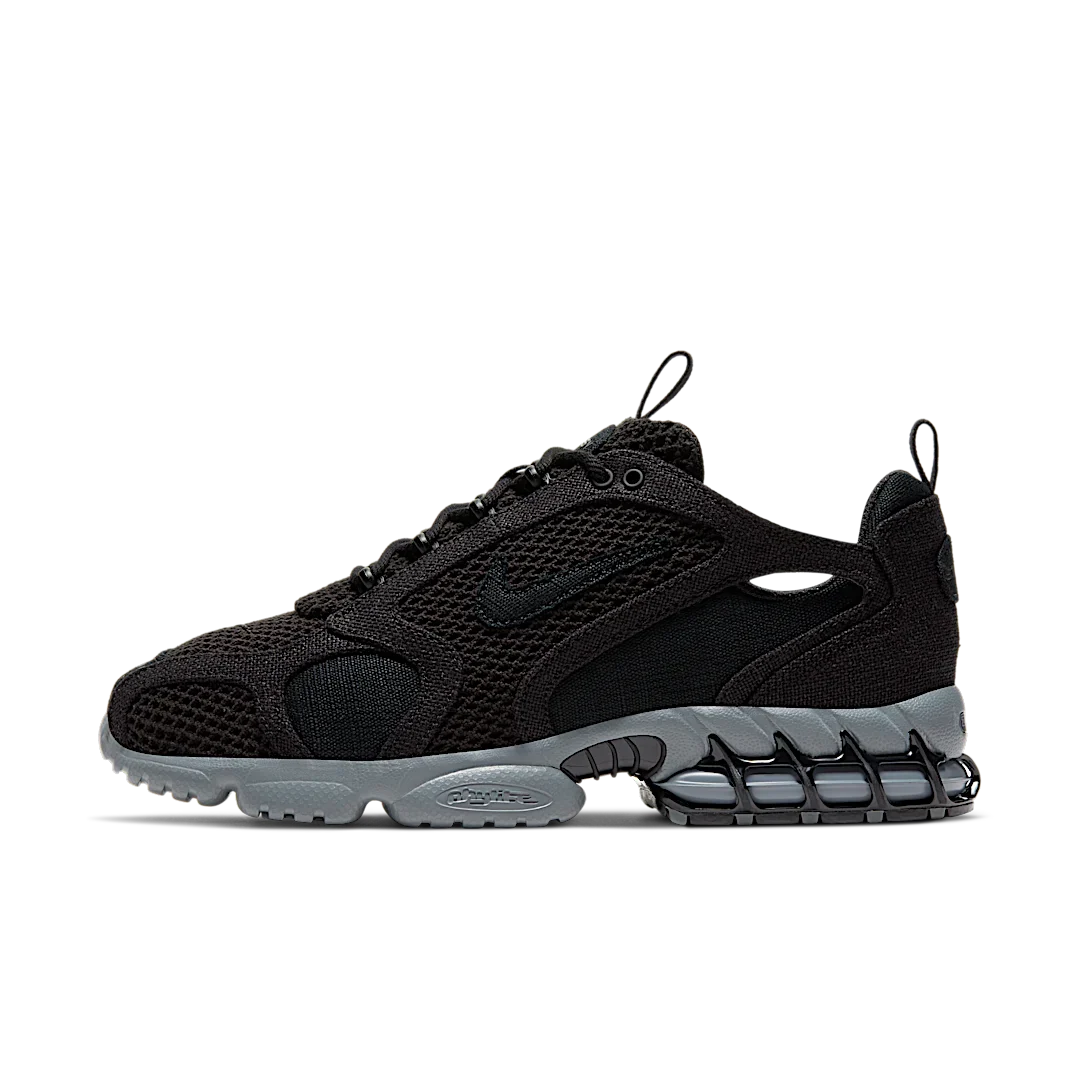 Overkicks - Nike Air Zoom Spiridon Cage 2 Stussy Black (CQ5486-001) - vista lateral