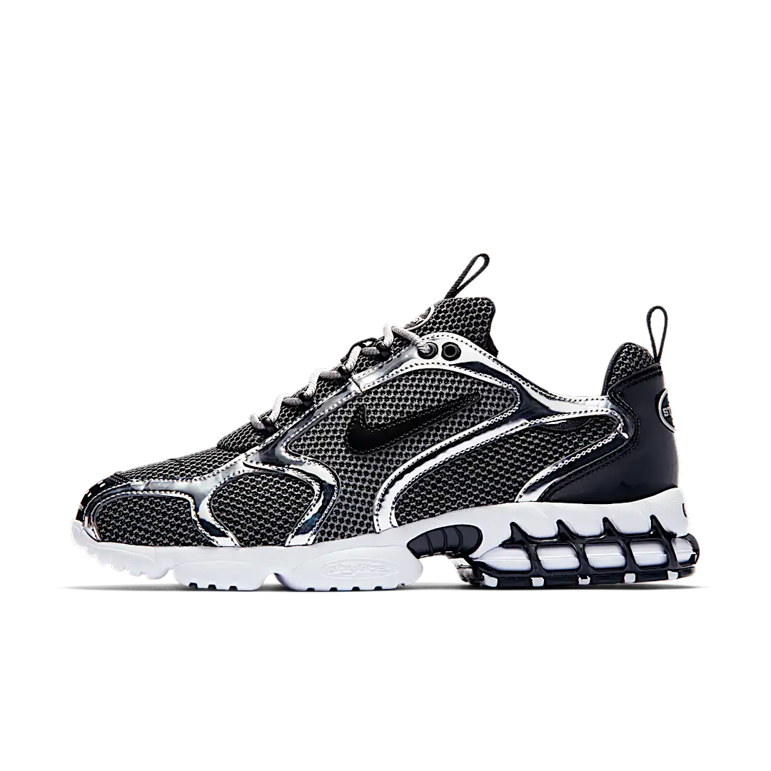 Overkicks - Nike Air Zoom Spiridon Cage 2 Stussy Pure Platinum (CU1854-001) - vista lateral
