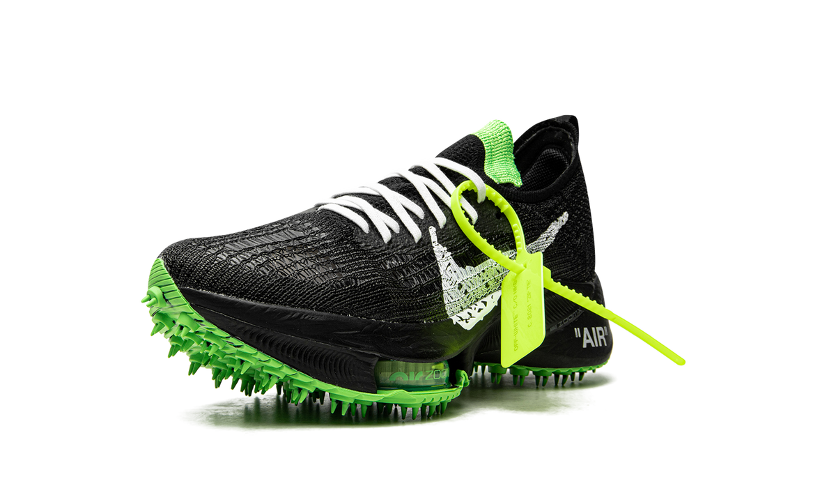Overkicks - Nike Air Zoom Tempo Next% Flyknit Off-White Black Scream Green (CV0697-001) - detalle suela