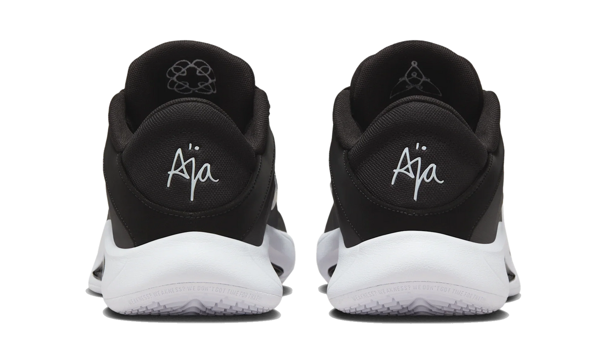 Overkicks - Nike Aja Wilson AOne TB Black White (Womens) (HQ8500-001) - detalle talon