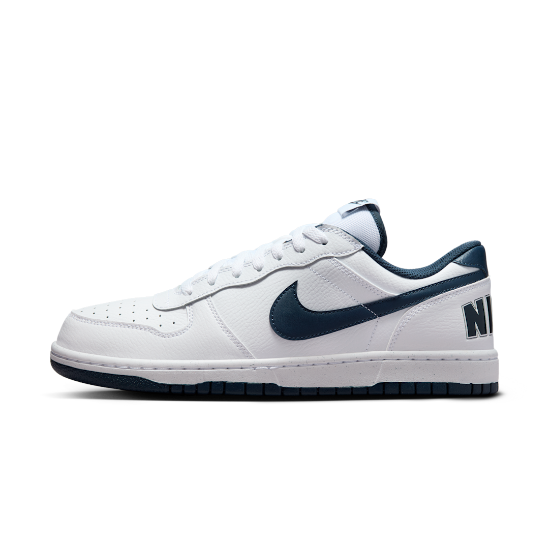 Overkicks - Nike Big Nike Low White Midnight Navy (355152-140) - vista lateral