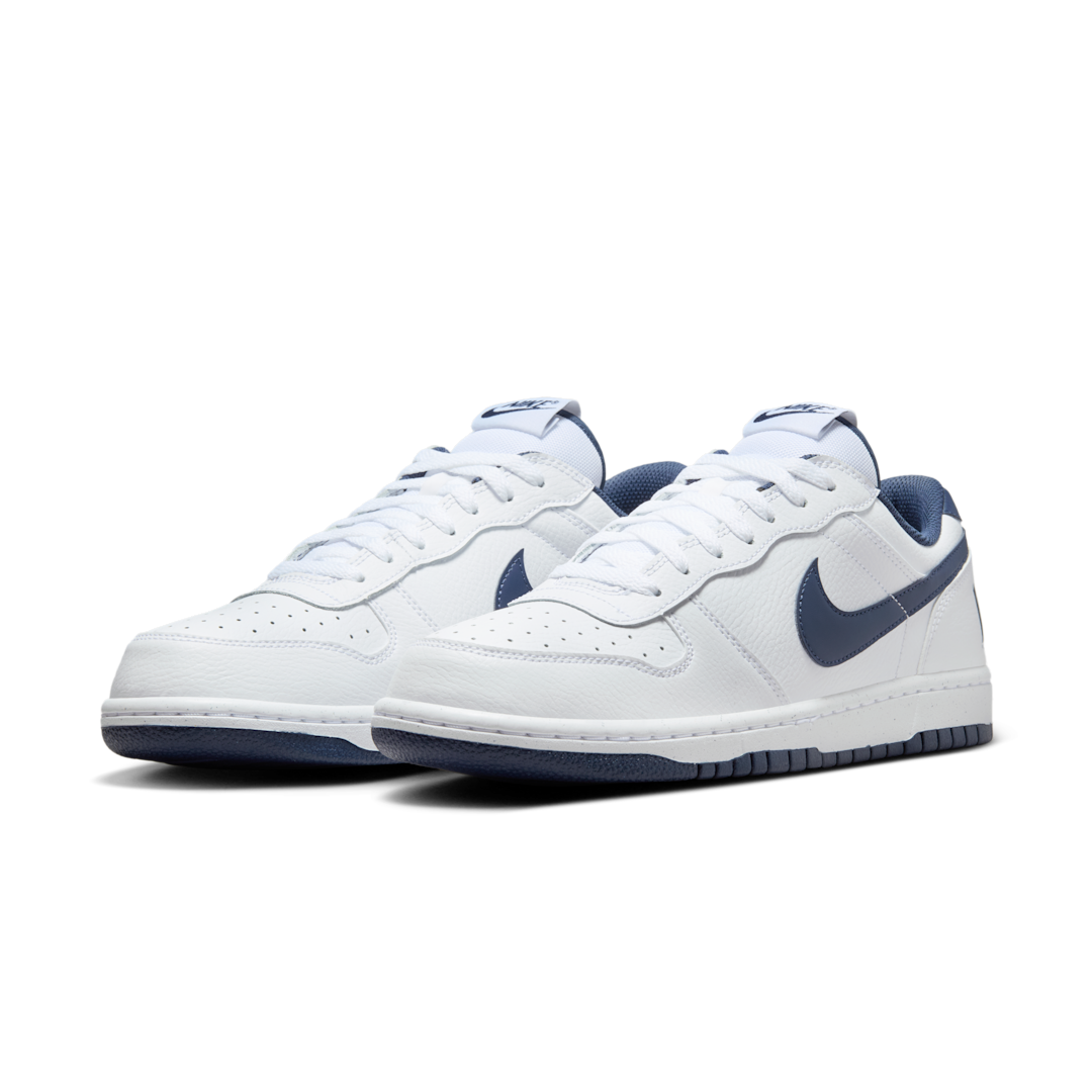 Overkicks - Nike Big Nike Low White Midnight Navy (355152-140) - vista trasera