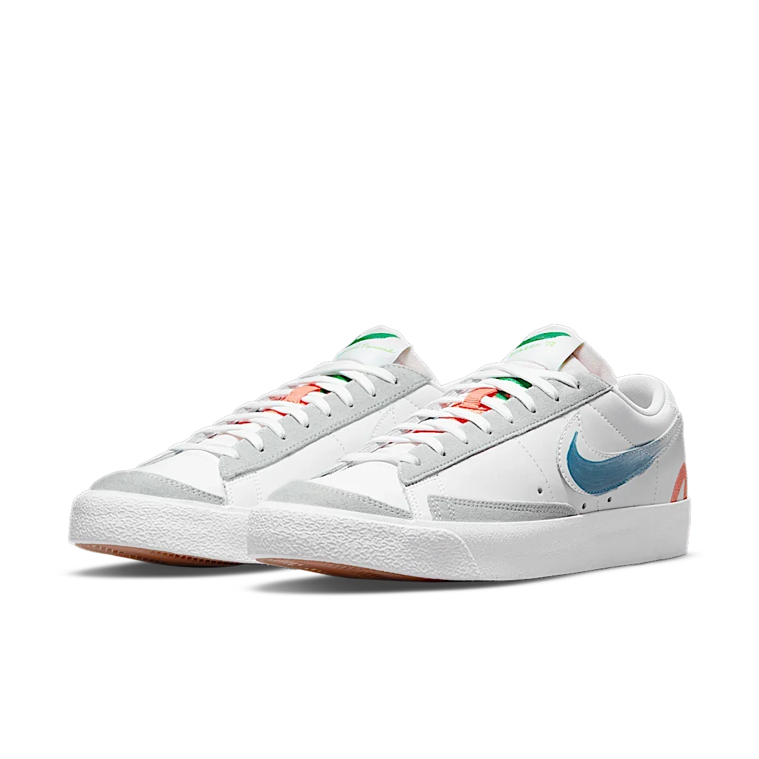 Overkicks - Nike Blazer Low 77 Flyleather Mayumi Yamase White (DM0882-100) - vista trasera