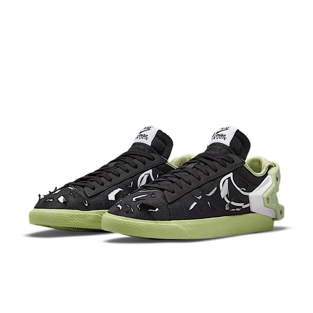 Overkicks - Nike Blazer Low Acronym Black Olive Aura (DO9373-001) - vista trasera