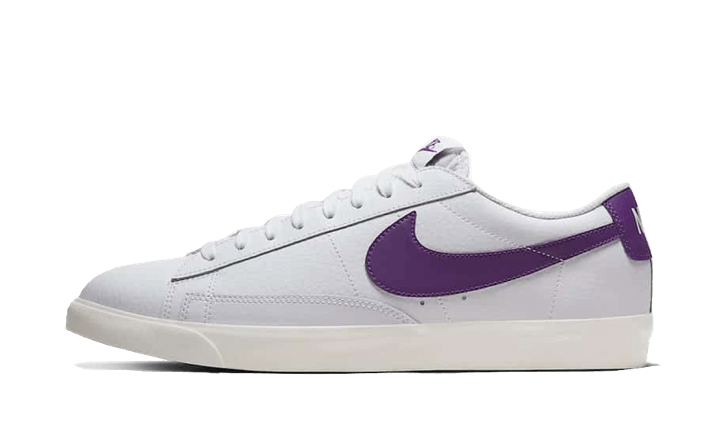 Overkicks - Nike Blazer Low Leather White Purple (CI6377-103) - vista lateral