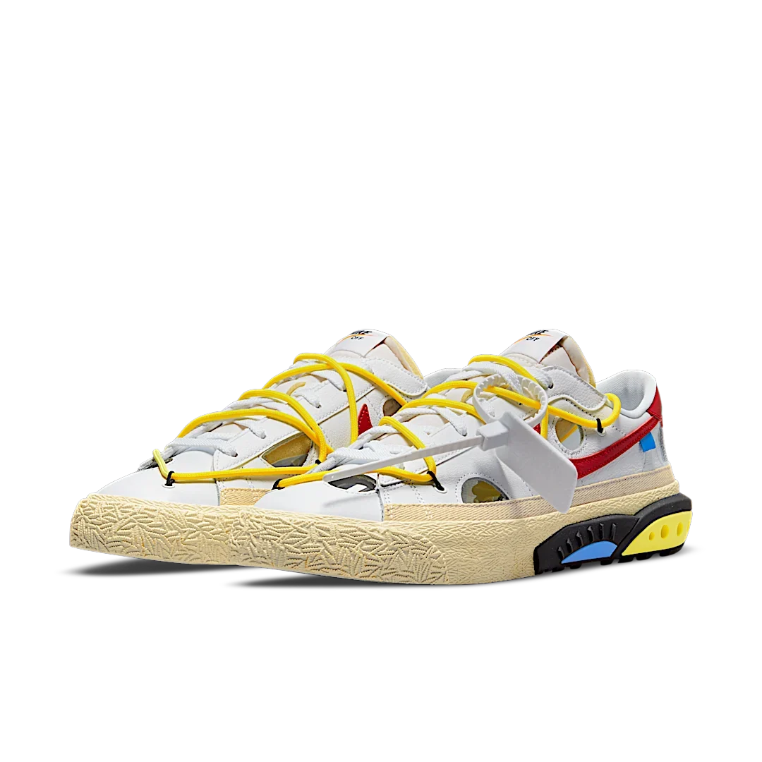 Overkicks - Nike Blazer Low Off-White University Red (DH7863-100) - vista trasera