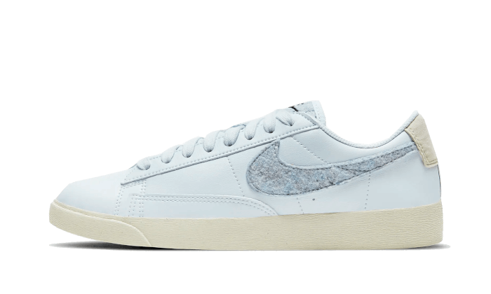 Overkicks - Nike Blazer Low SE Recycled Wool Pack Light Armory Blue (Womens) (DA4934-400) - vista lateral