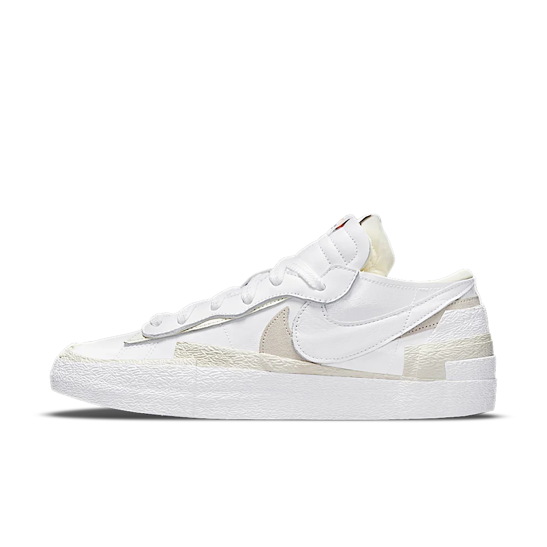 Overkicks - Nike Blazer Low sacai White Patent Leather (DM6443-100) - vista lateral