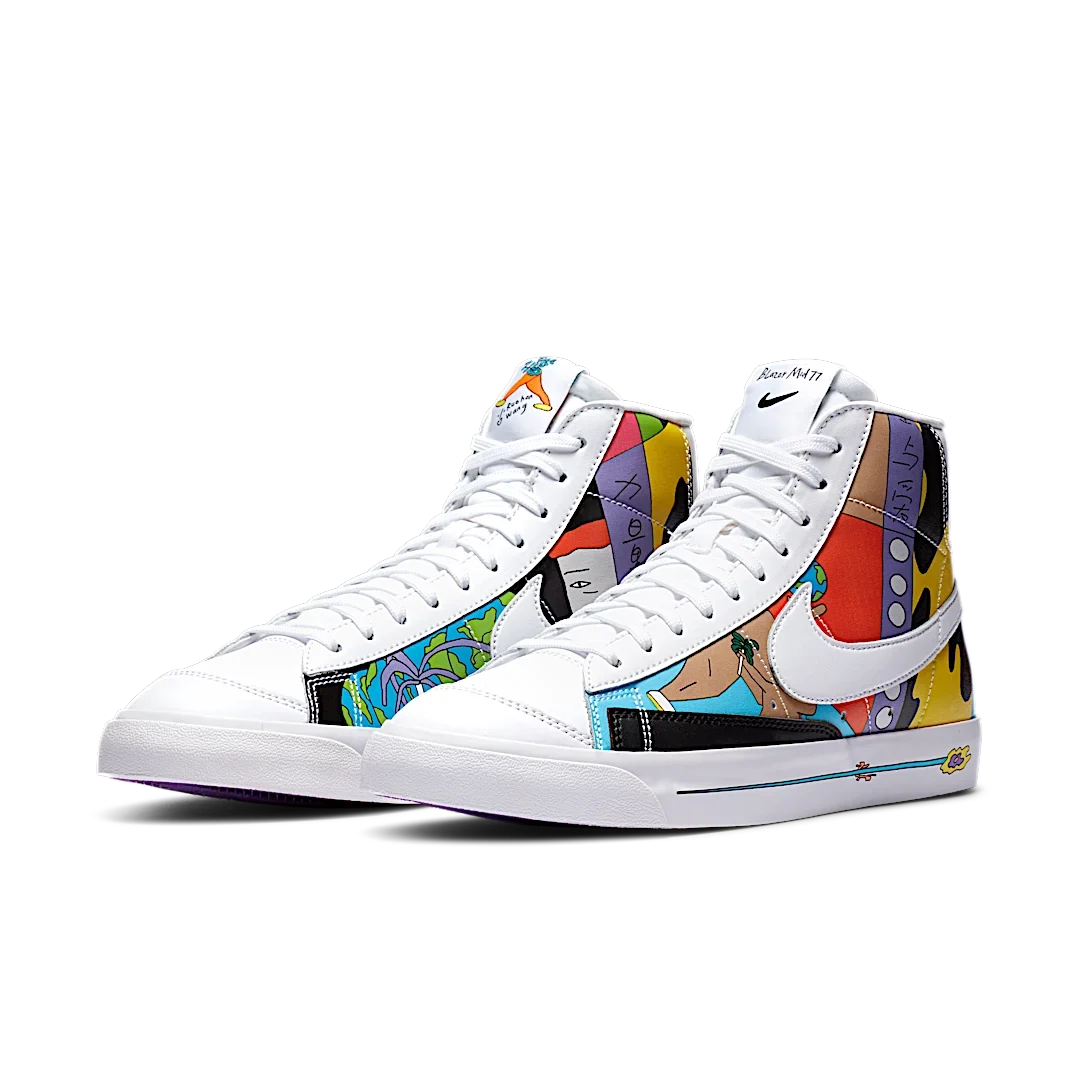 Overkicks - Nike Blazer Mid 77 Flyleather Ruohan Wang (CZ3775-900) - vista trasera