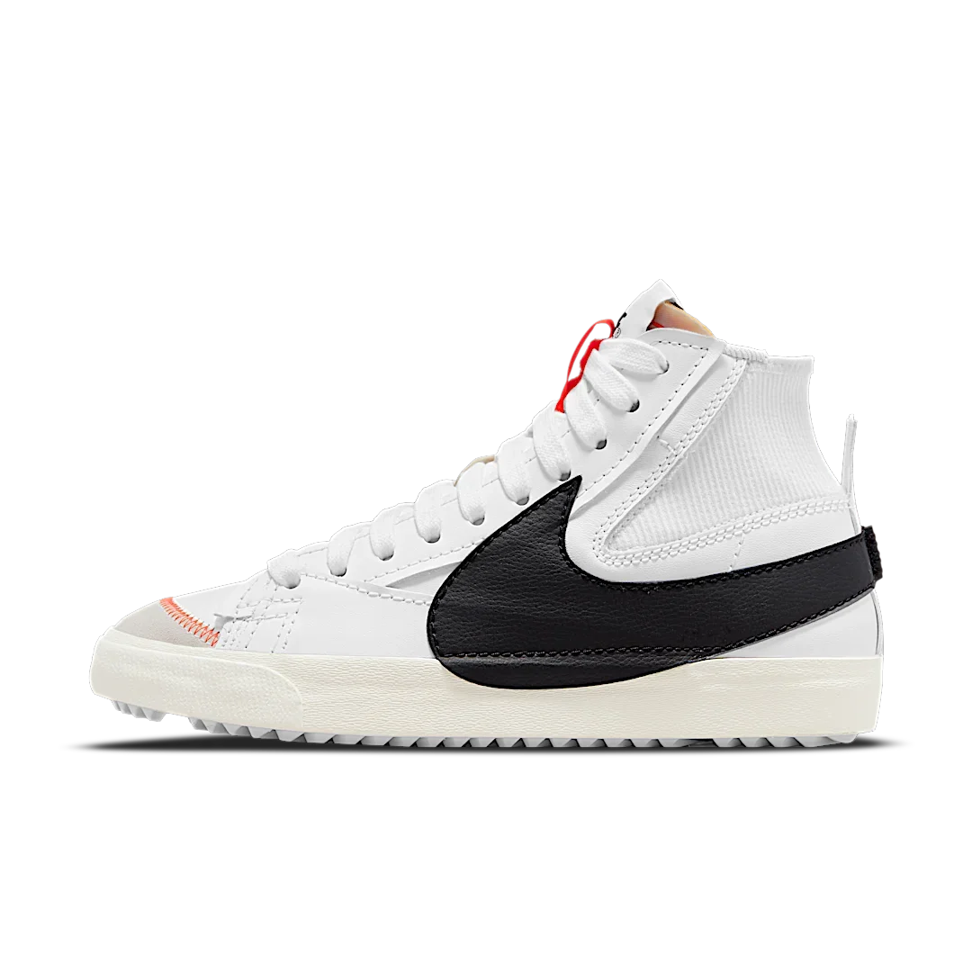 Overkicks - Nike Blazer Mid 77 Jumbo White Black (DD3111-100) - vista lateral