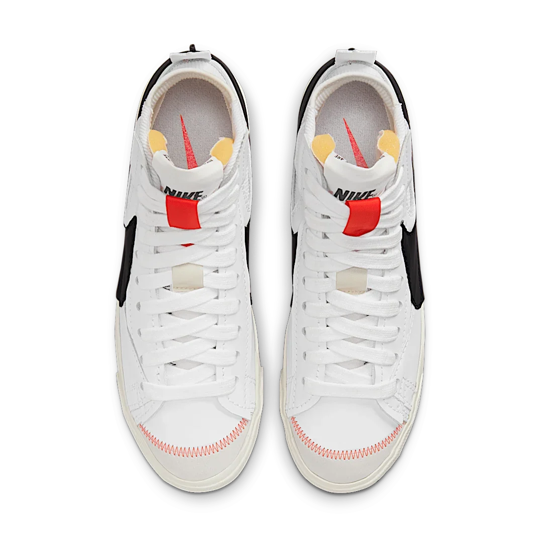Overkicks - Nike Blazer Mid 77 Jumbo White Black (DD3111-100) - vista trasera