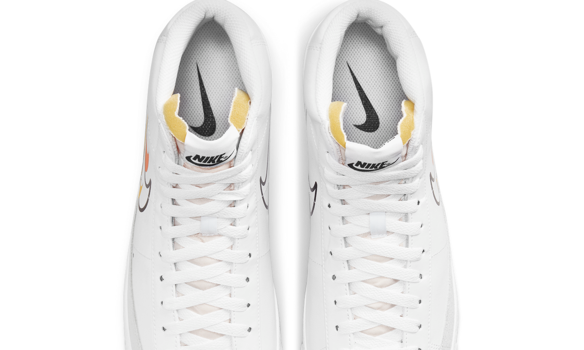 Overkicks - Nike Blazer Mid 77 Multi-Swoosh White (DN7996-100) - vista superior