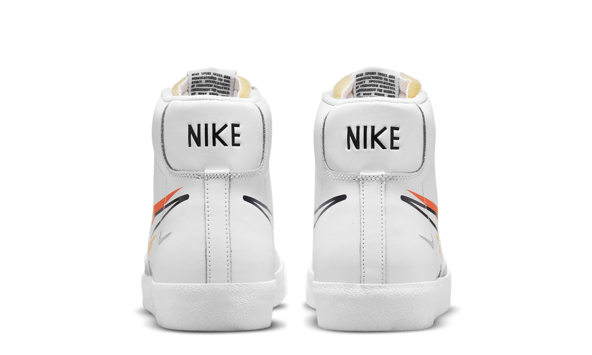 Overkicks - Nike Blazer Mid 77 Multi-Swoosh White (DN7996-100) - detalle talon