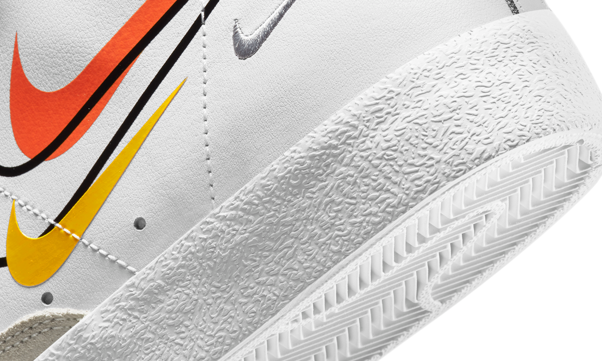 Overkicks - Nike Blazer Mid 77 Multi-Swoosh White (DN7996-100) - detalle