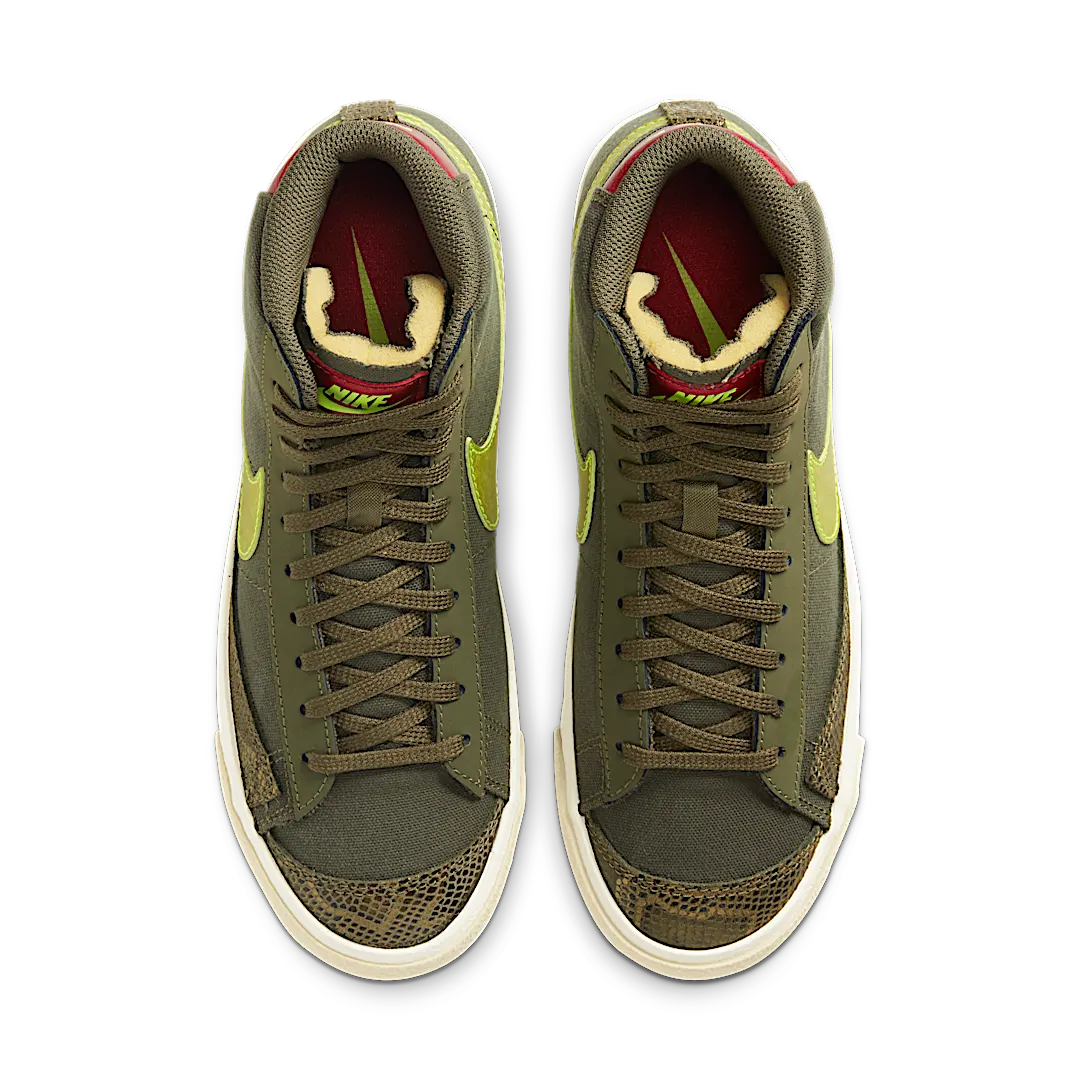 Overkicks - Nike Blazer Mid 77 Olive Snakeskin (Womens) (CZ0462-200) - par completo