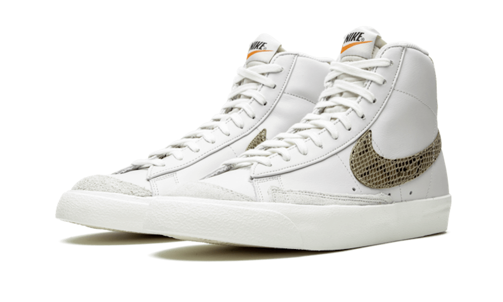 Overkicks - Nike Blazer Mid 77 Vintage White Snakeskin (CI1176-002) - vista trasera