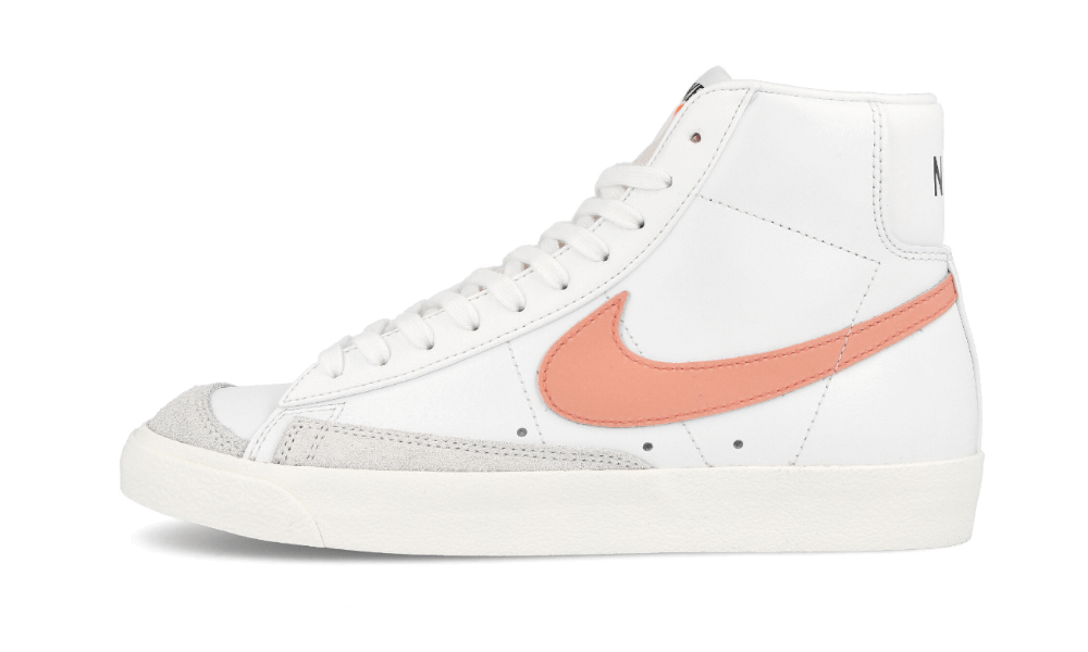 Overkicks - Nike Blazer Mid 77 White Atomic Pink (Womens) (CZ1055-110) - vista lateral
