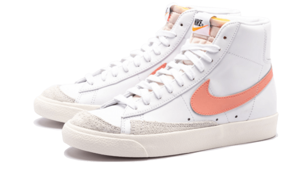 Overkicks - Nike Blazer Mid 77 White Atomic Pink (Womens) (CZ1055-110) - vista trasera