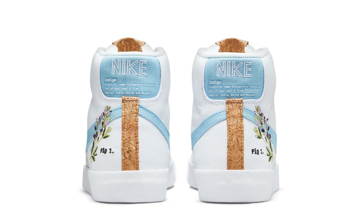 Overkicks - Nike Blazer Mid 77 White Indigo (CI1166-100) - detalle talon