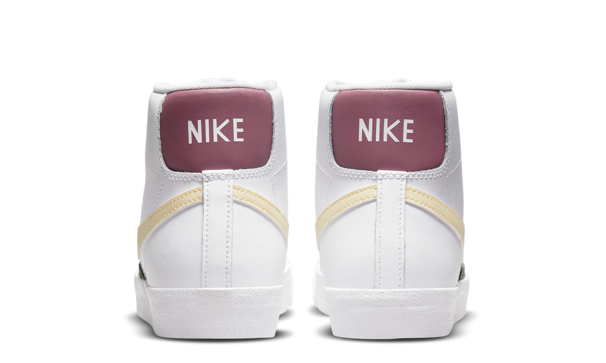 Overkicks - Nike Blazer Mid 77 White Pink Green Yellow (Womens) (DN5052-100) - detalle talon