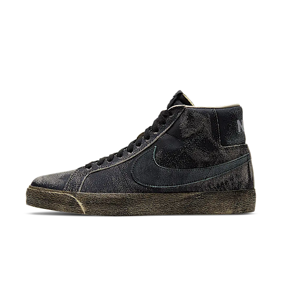 Overkicks - Nike Blazer Mid Faded Black (DA1839-001) - vista lateral