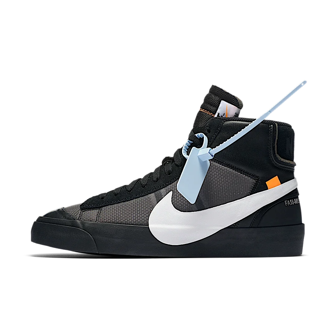 Overkicks - Nike Blazer Mid Off-White Grim Reaper (AA3832-001) - vista lateral