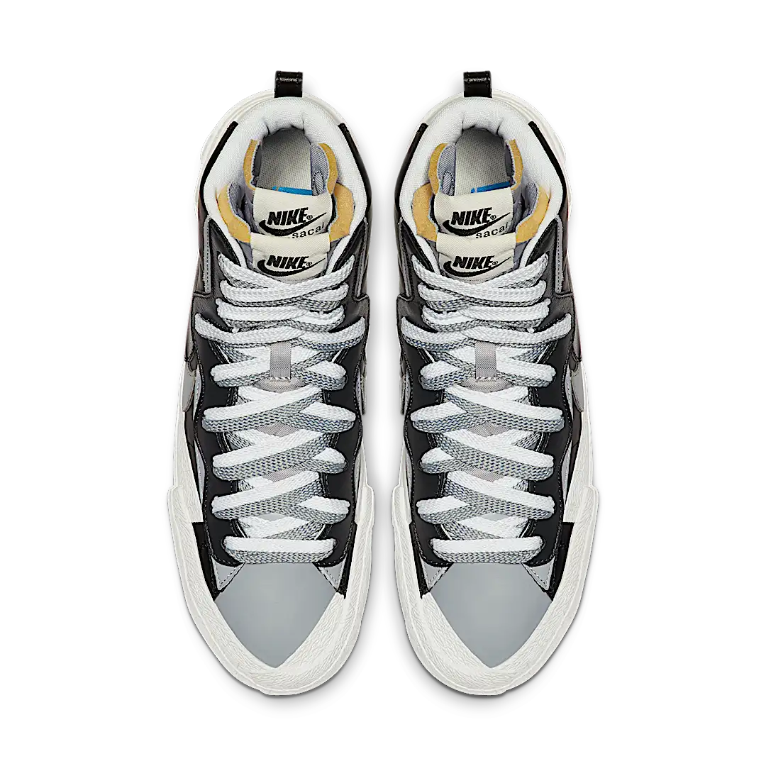 Overkicks - Nike Blazer Mid sacai Black Grey (BV0072-002) - par completo