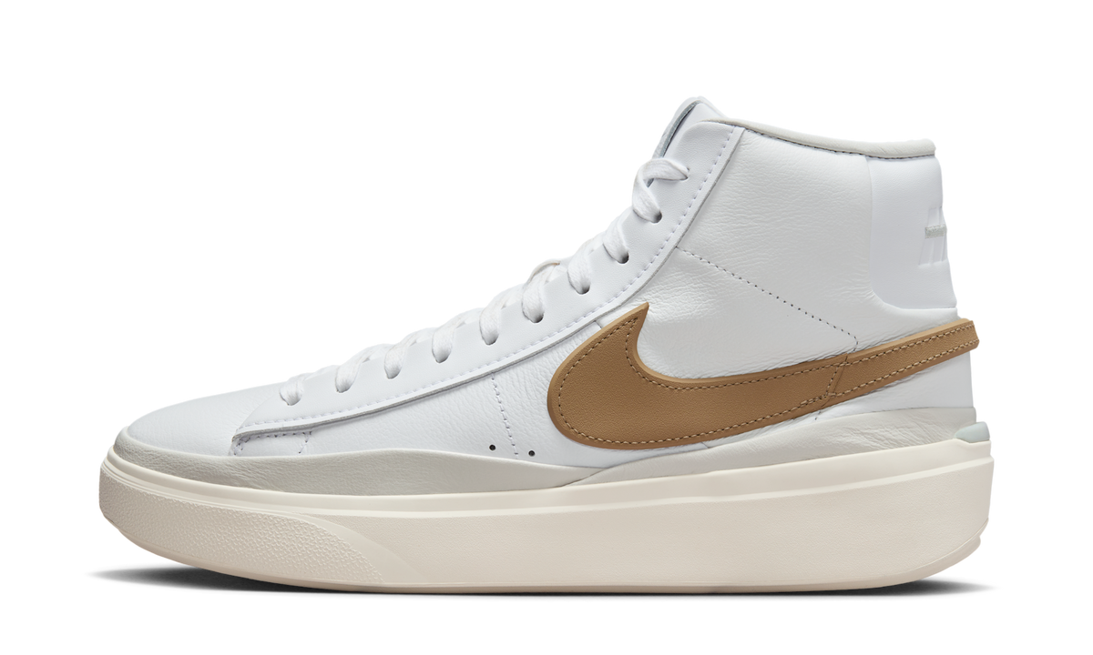 Overkicks - Nike Blazer Phantom Mid White Khaki (DX5800-102) - vista lateral