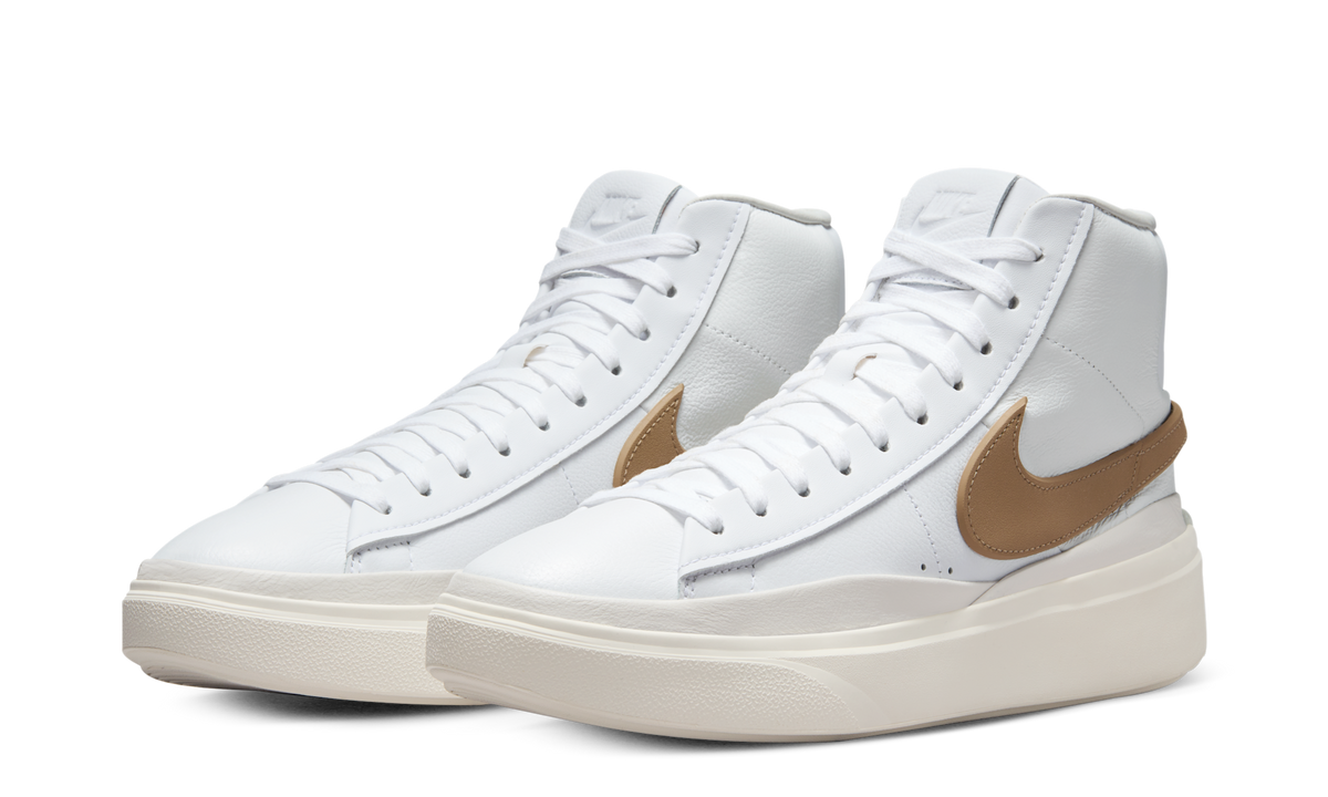 Overkicks - Nike Blazer Phantom Mid White Khaki (DX5800-102) - vista trasera