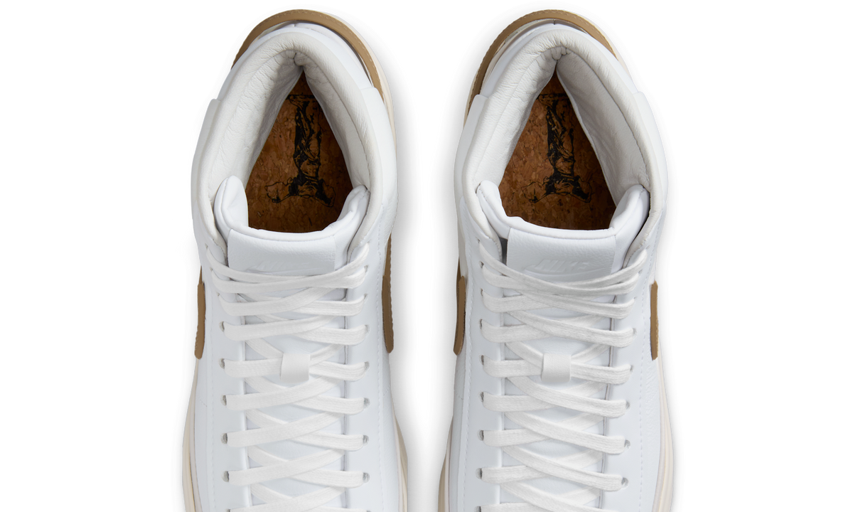 Overkicks - Nike Blazer Phantom Mid White Khaki (DX5800-102) - vista superior