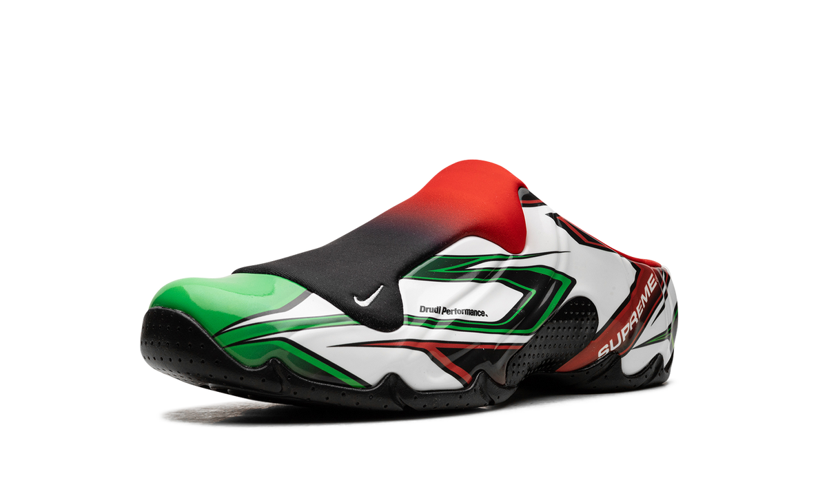 Overkicks - Nike Clogposite Supreme White Gym Red Green (FN0289-100) - detalle suela