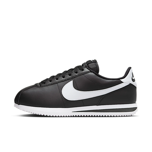 Overkicks - Nike Cortez Leather Black White (DN1791-001) - vista lateral