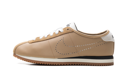 Overkicks - Nike Cortez Leather Pale Shale Sail Perforated Swoosh (HQ1841-200) - vista lateral